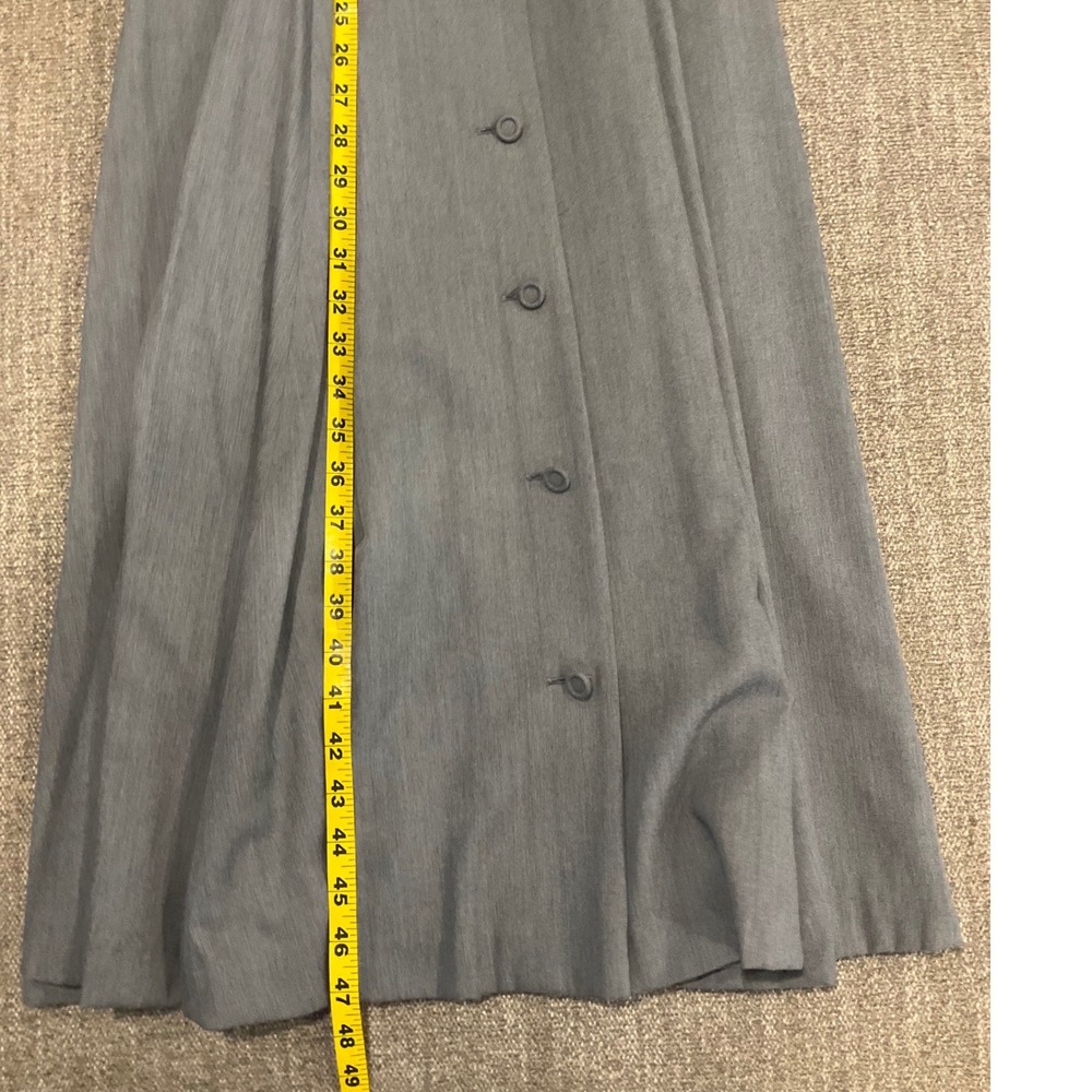 Vintage Button Up Long‎ Sleeve Lined Maxi Dress Lace Collar Trad Wife Modest s - Picture 6 of 6